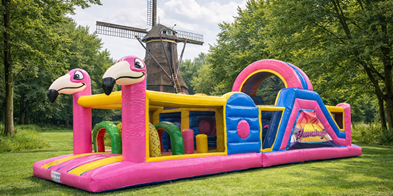 Stormbaan huren flamingo Stormbaan, hindernisbaan flamingo huren